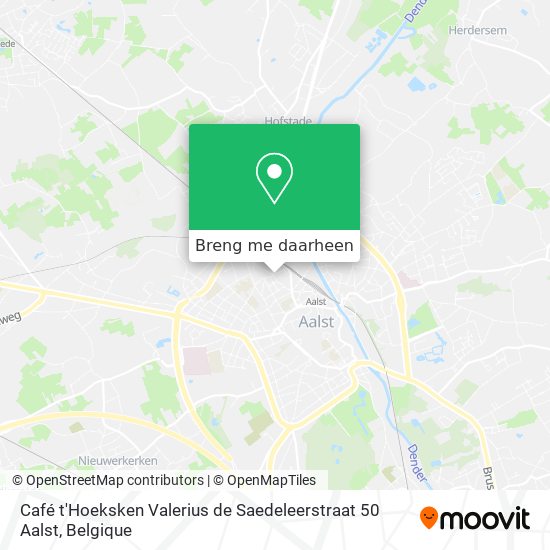 Café t'Hoeksken Valerius de Saedeleerstraat 50 Aalst kaart