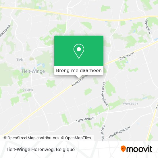 Tielt-Winge Horenweg kaart