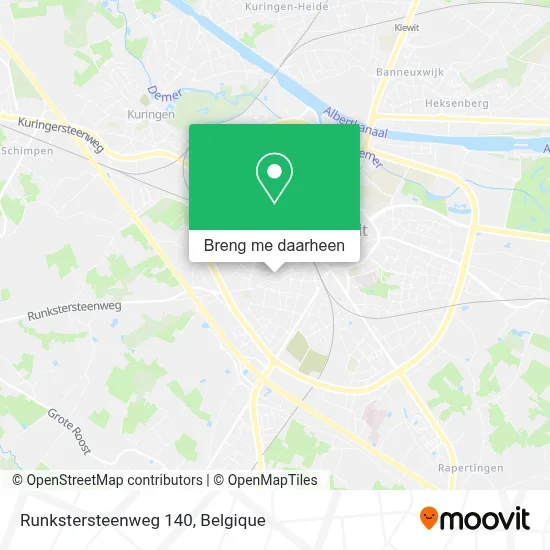 Runkstersteenweg 140 kaart