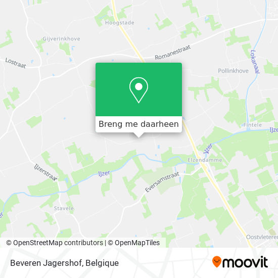 Beveren Jagershof kaart