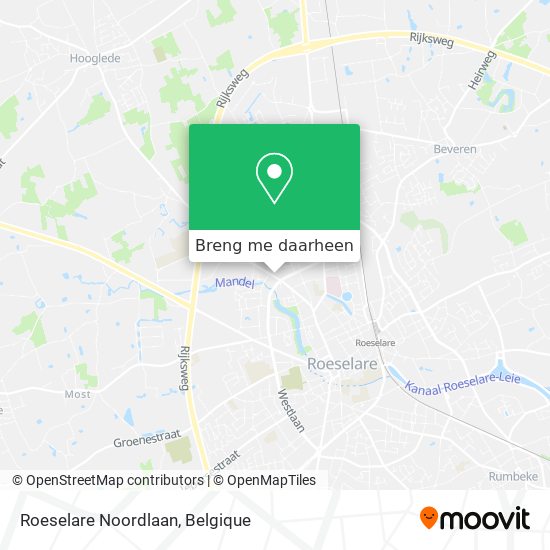 Roeselare Noordlaan kaart