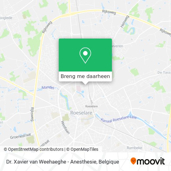 Dr. Xavier van Weehaeghe - Anesthesie kaart
