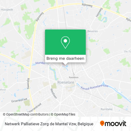 Netwerk Palliatieve Zorg de Mantel Vzw kaart