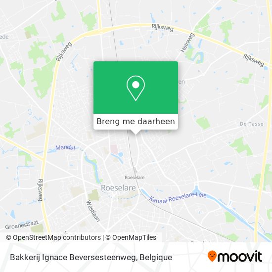 Bakkerij Ignace Beversesteenweg kaart