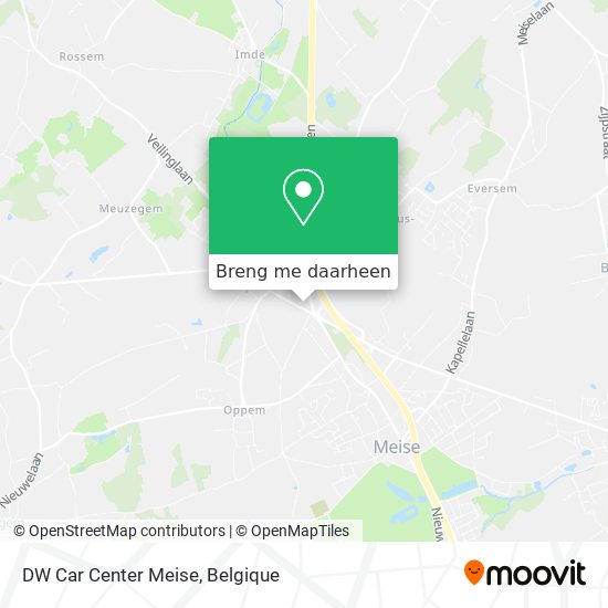 DW Car Center Meise kaart