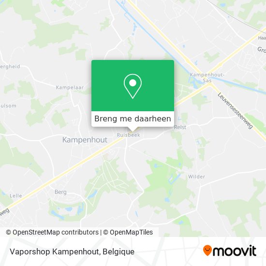 Vaporshop Kampenhout kaart