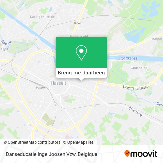 Danseducatie Inge Joosen Vzw kaart