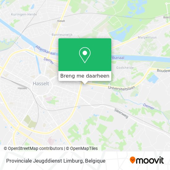 Provinciale Jeugddienst Limburg kaart