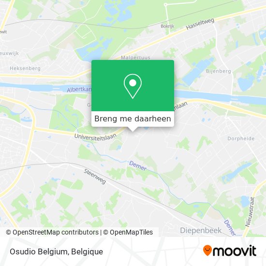 Osudio Belgium kaart