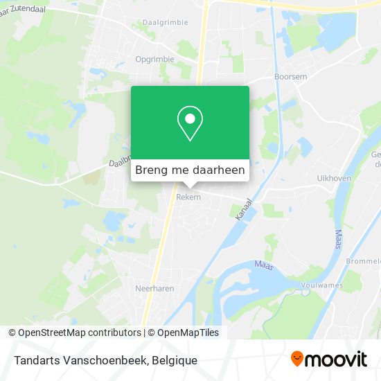 Tandarts Vanschoenbeek kaart