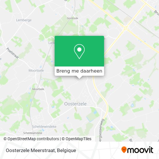 Oosterzele Meerstraat kaart