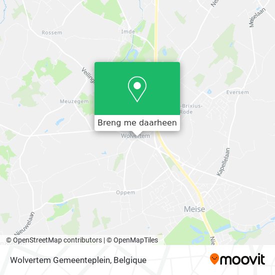 Wolvertem Gemeenteplein kaart