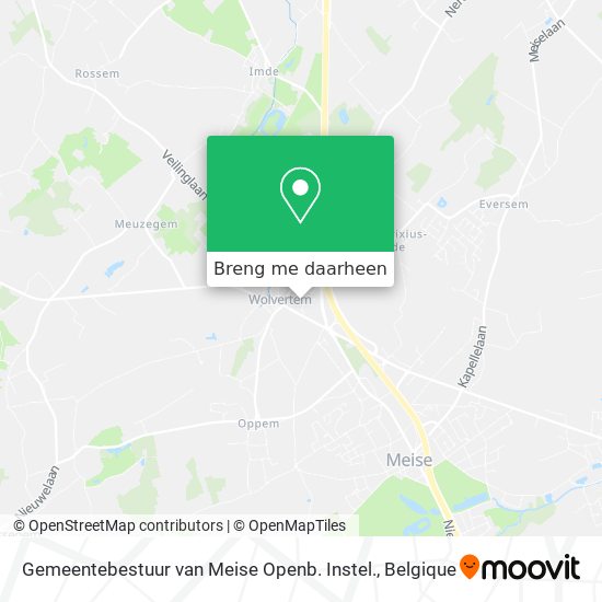 Gemeentebestuur van Meise Openb. Instel. kaart