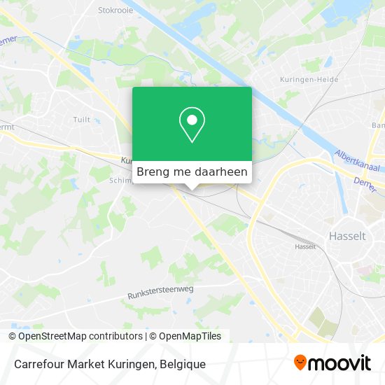 Carrefour Market Kuringen kaart