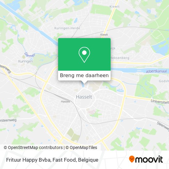 Frituur Happy Bvba, Fast Food kaart