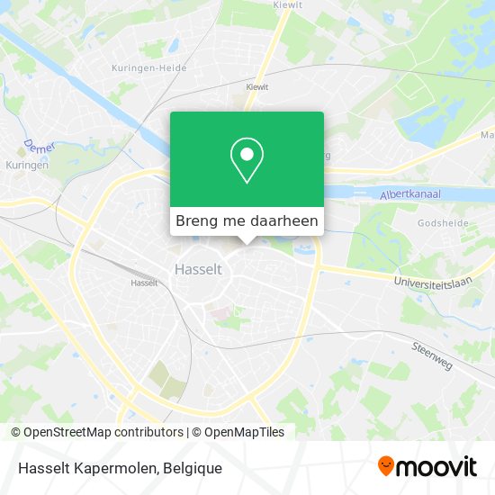 Hasselt Kapermolen kaart