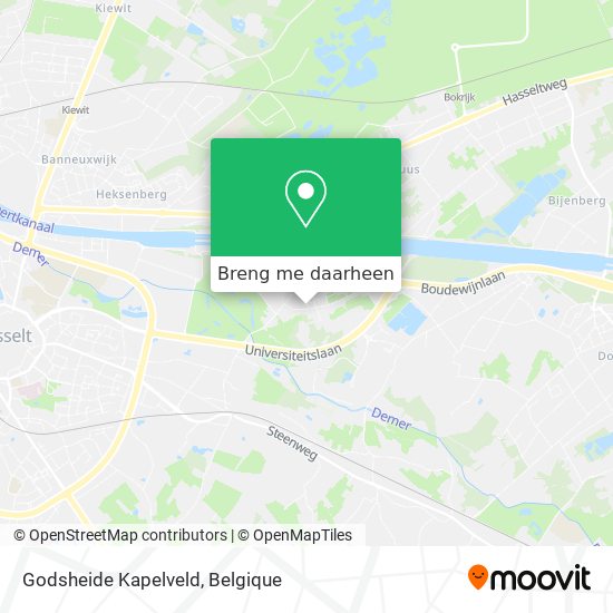 Godsheide Kapelveld kaart