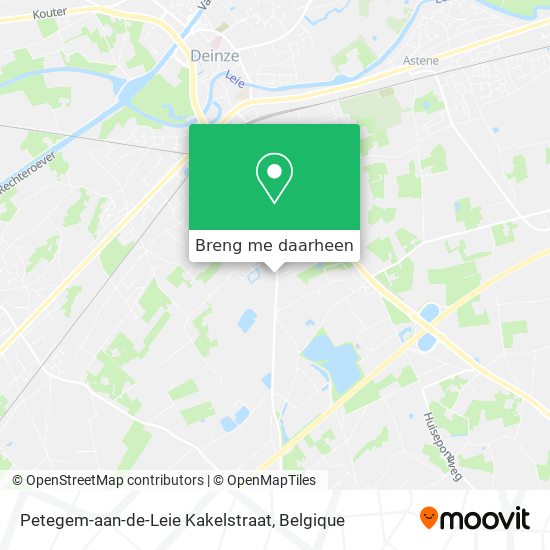 Petegem-aan-de-Leie Kakelstraat kaart
