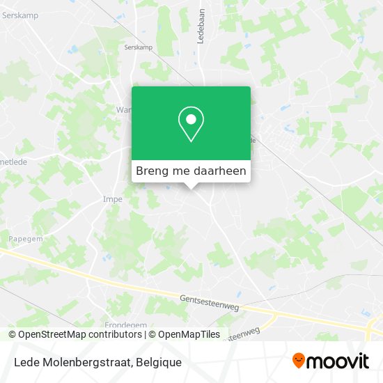Lede Molenbergstraat kaart