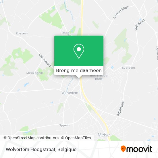 Wolvertem Hoogstraat kaart