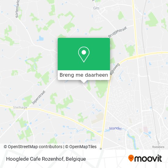 Hooglede Cafe Rozenhof kaart