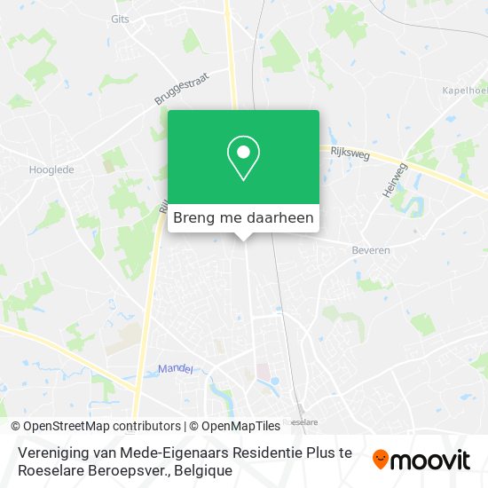 Vereniging van Mede-Eigenaars Residentie Plus te Roeselare Beroepsver. kaart