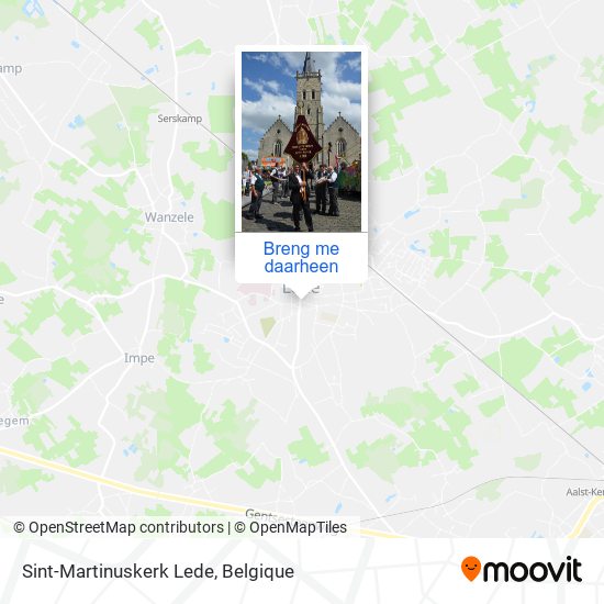 Sint-Martinuskerk Lede kaart