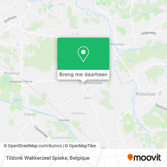 Tildonk Wakkerzeel Spieke kaart