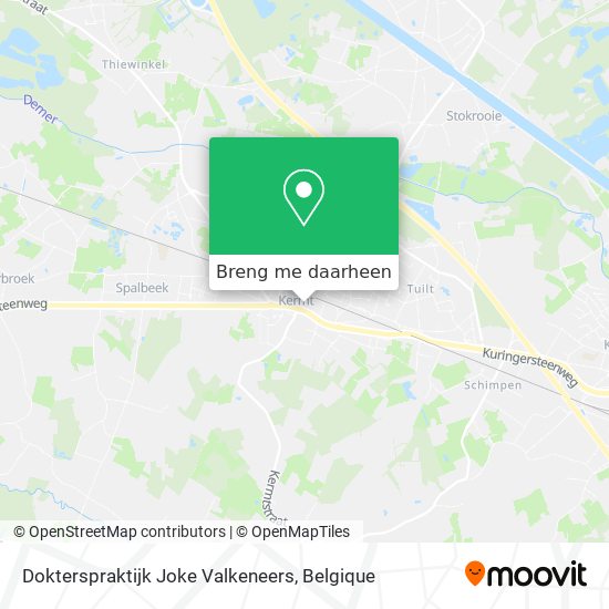 Dokterspraktijk Joke Valkeneers kaart