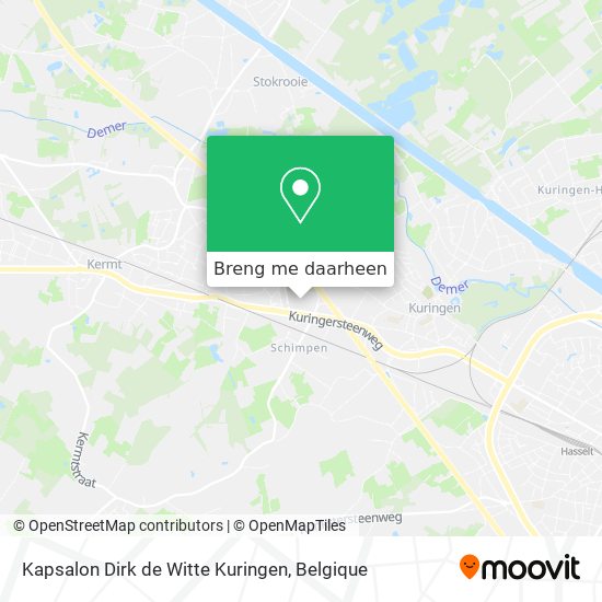 Kapsalon Dirk de Witte Kuringen kaart