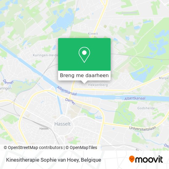 Kinesitherapie Sophie van Hoey kaart
