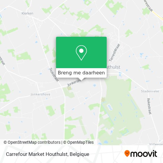 Carrefour Market Houthulst kaart