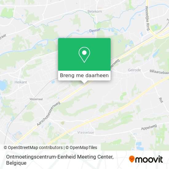 Ontmoetingscentrum-Eenheid Meeting Center kaart