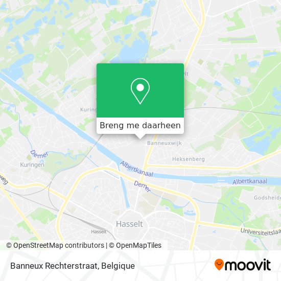 Banneux Rechterstraat kaart