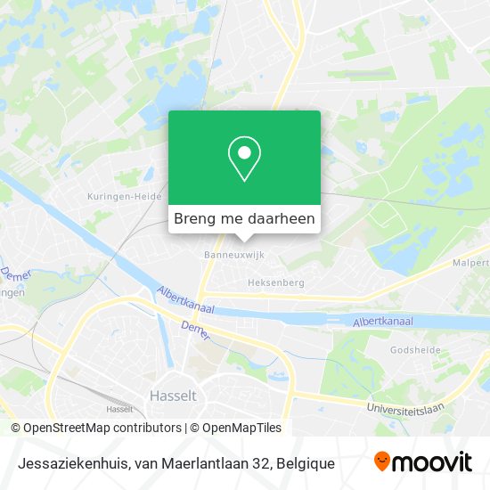 Jessaziekenhuis, van Maerlantlaan 32 kaart
