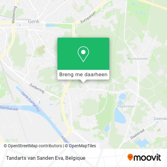 Tandarts van Sanden Eva kaart