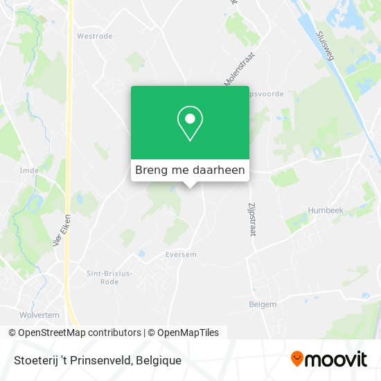 Stoeterij 't Prinsenveld kaart