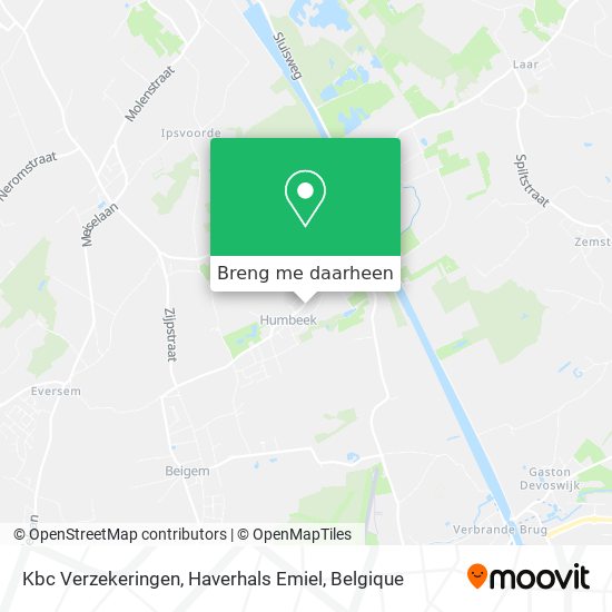 Kbc Verzekeringen, Haverhals Emiel kaart