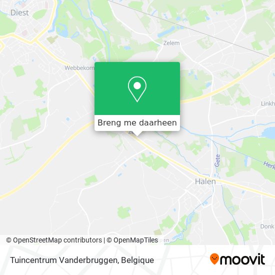 Tuincentrum Vanderbruggen kaart