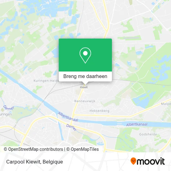 Carpool Kiewit kaart