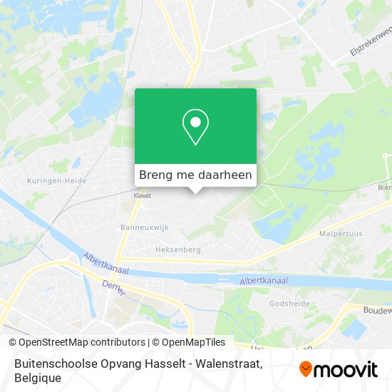 Buitenschoolse Opvang Hasselt - Walenstraat kaart