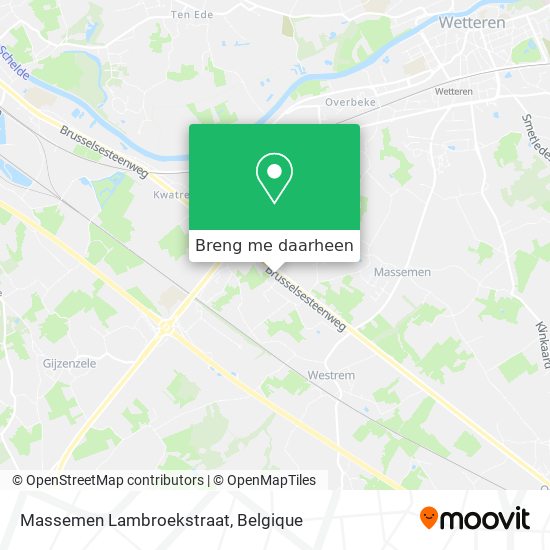 Massemen Lambroekstraat kaart
