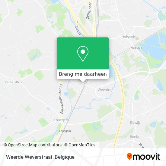 Weerde Weverstraat kaart