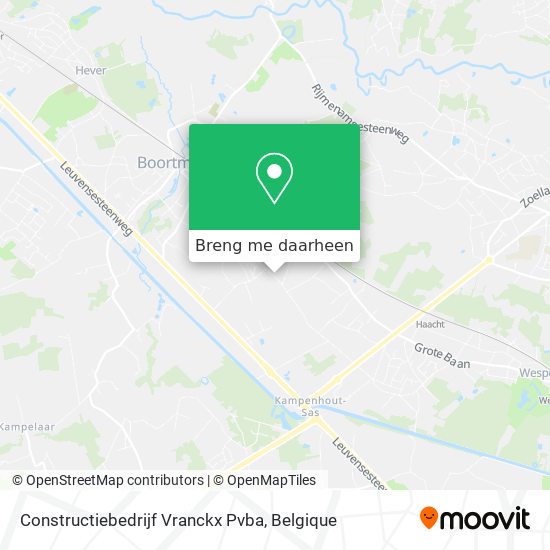 Constructiebedrijf Vranckx Pvba kaart