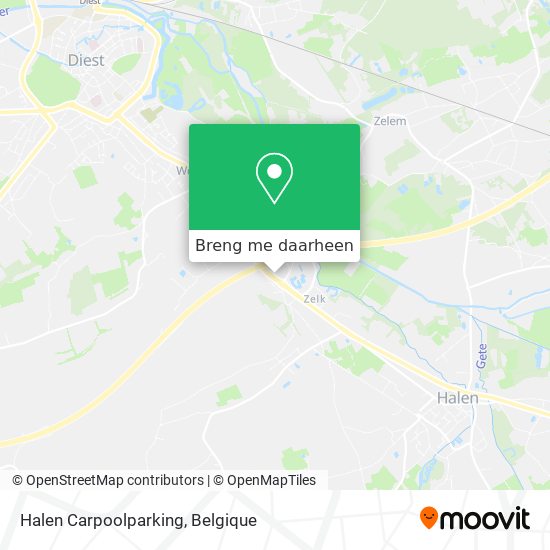 Halen Carpoolparking kaart