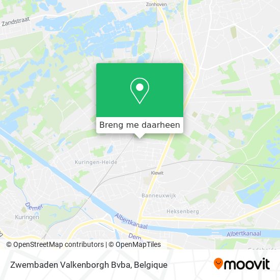 Zwembaden Valkenborgh Bvba kaart