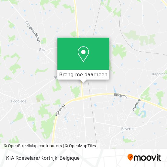 KIA Roeselare/Kortrijk kaart