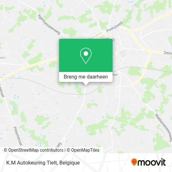 K.M Autokeuring Tielt kaart