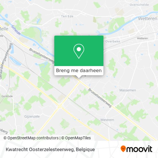 Kwatrecht Oosterzelesteenweg kaart