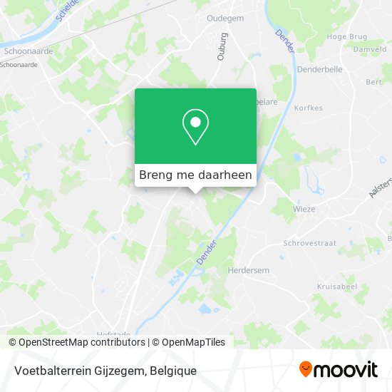 Voetbalterrein Gijzegem kaart